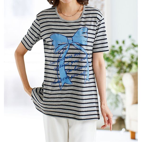 BELLUNA（ベルーナ）の「綿１００％プリントＴシャツ（Tシャツ）」｜詳細画像