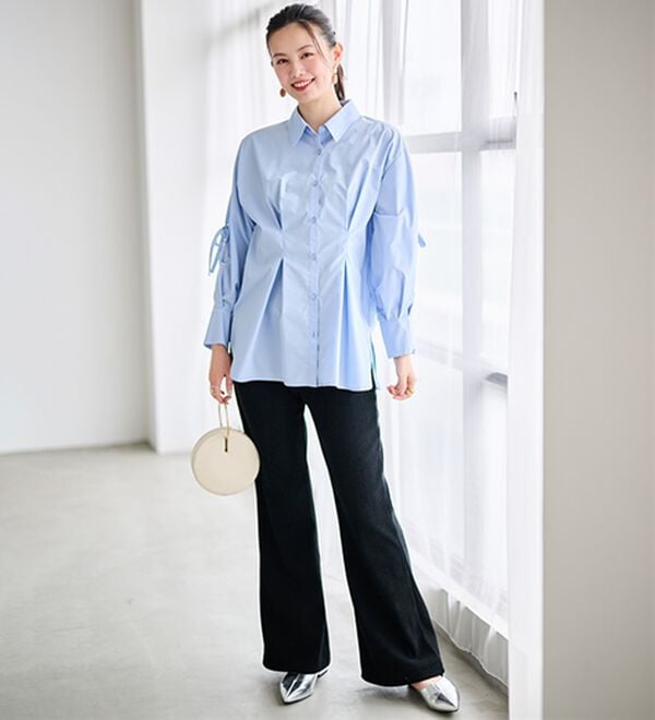 RANAN（ラナン）の「あったか裏ベロアニットコールフレアパンツ（フルレングスパンツ）」｜詳細画像