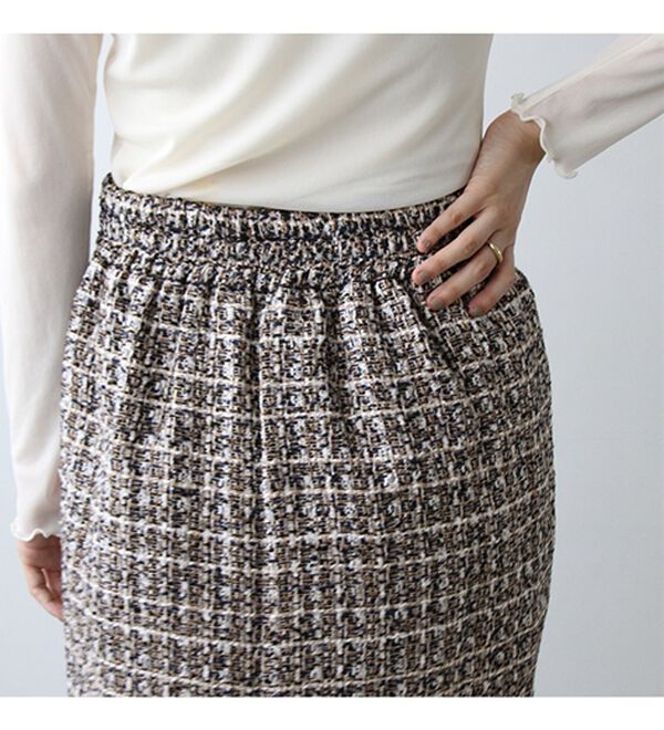 GeeRA（ジーラ）の「ファンシーツイードタイトスカート（ロングスカート）」｜詳細画像