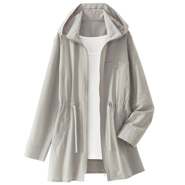 BELLUNA（ベルーナ）の「着るＵＶ対策！綿１００％サマージャケット（ブルゾン）」｜詳細画像