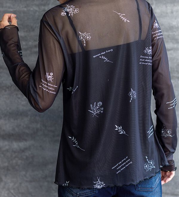 BELLUNA（ベルーナ）の「【重ね着インナー】シアー素材ハイネックインナープルオーバー（カットソー）」｜詳細画像