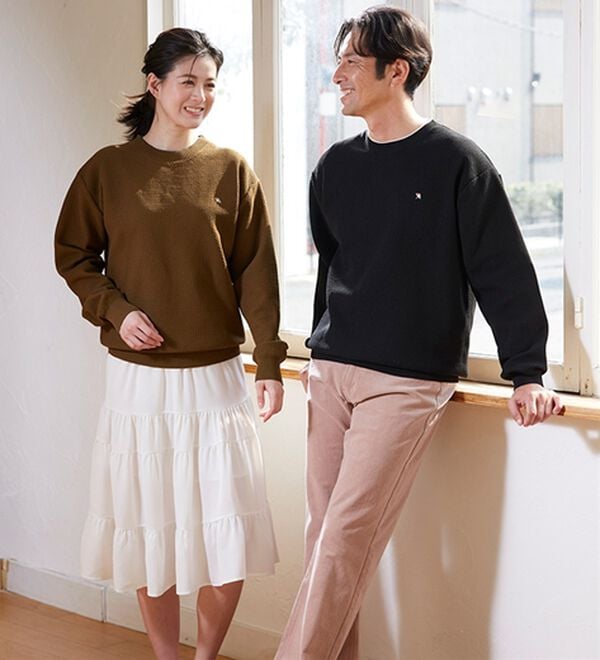 「＜アーノルド　パーマー＞立体編みレイヤードセーター（メンズニット・セーター）」｜詳細画像