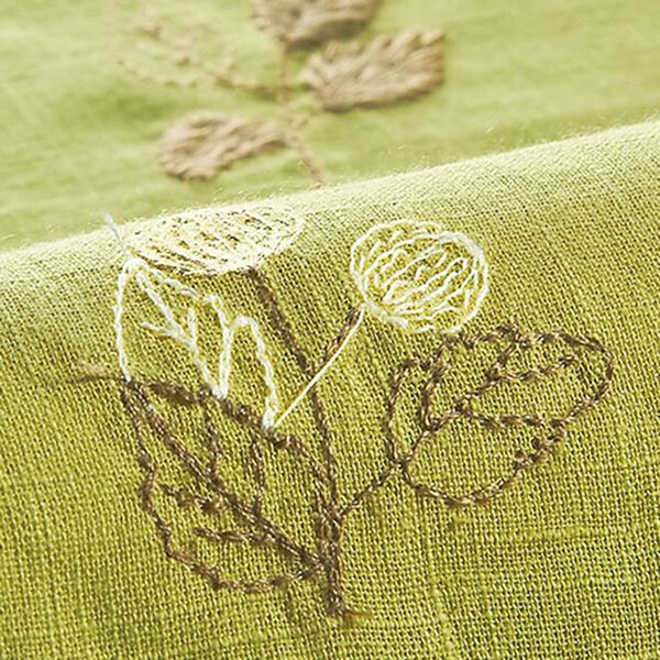 leur logette ミニバラ　つぼみ　刺繍　総柄　ブラウス 綿100％スラブ配色刺しゅうブラウス - ベルーナ【公式】