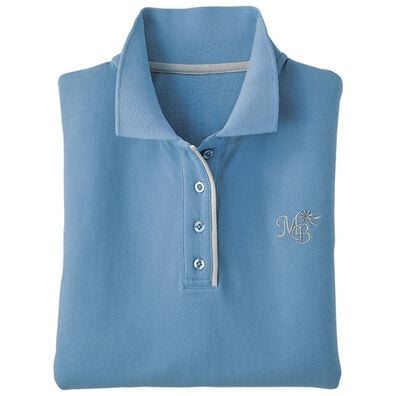 BELLUNA（ベルーナ）の「配色がおしゃれな裏起毛ポロシャツ（ポロシャツ）」