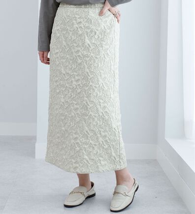 BELLUNA（ベルーナ）の「ジャカード素材スリットデザインスカート（ロングスカート）」