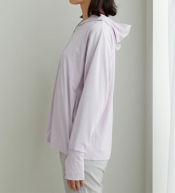 BELLUNA（ベルーナ）の「【接触冷感/UV対策/軽量】ヒンヤリ＆UV対策軽量パーカー（パーカー）」｜詳細画像