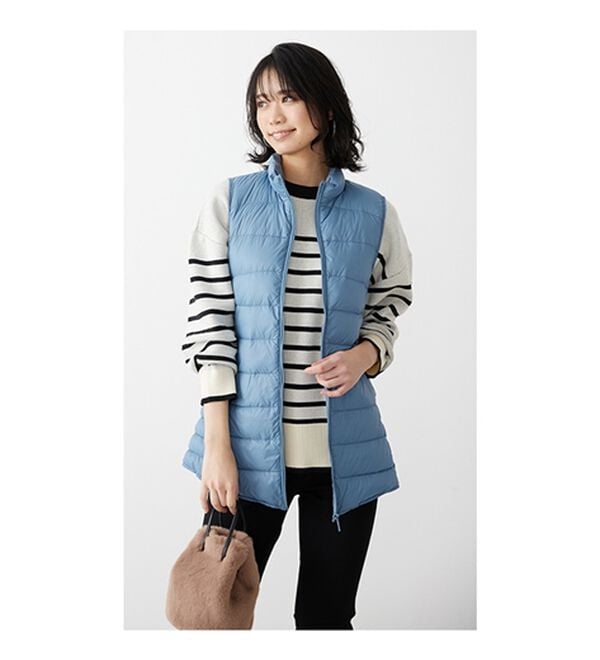 BELLUNA（ベルーナ）の「フレンチダウン使いロング丈ベスト（ベスト）」｜詳細画像