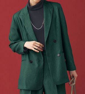 BELLUNA（ベルーナ）の「しわになりにくいウールライクジャケット（その他ジャケット）」｜モスグリーン