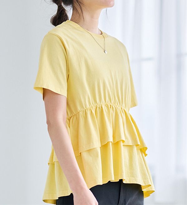 RANAN（ラナン）の「ピグメントフリルトップス（カットソー）」｜詳細画像