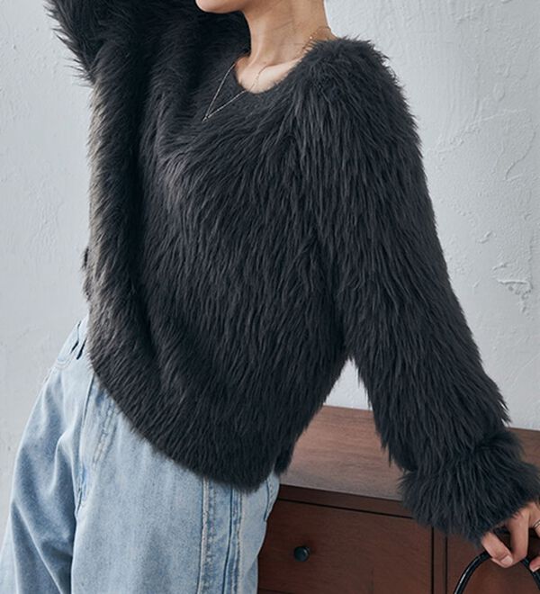 RANAN（ラナン）の「ロングフェザーシャギーニット（ニット・セーター）」｜詳細画像