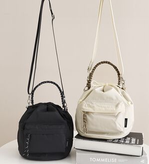 BELLUNA（ベルーナ）の「コード編み２ＷＡＹ巾着ショルダー（ショルダーバッグ）」｜詳細画像