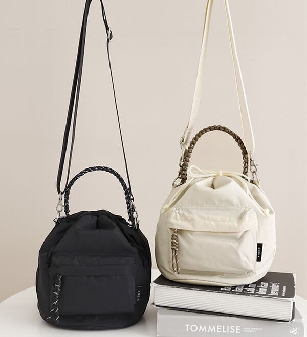 BELLUNA（ベルーナ）の「コード編み２ＷＡＹ巾着ショルダー（ショルダーバッグ）」｜詳細画像