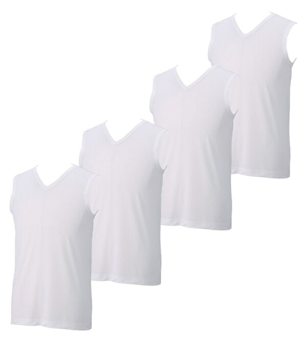 「【４枚組】氷撃冷感（Ｒ）ヒエサラインナー（メンズ肌着・インナーウェア）」｜詳細画像