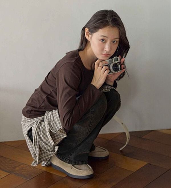 CHAN ME（チャンミ）の「ラウンドネックＴシャツ（Tシャツ）」｜詳細画像