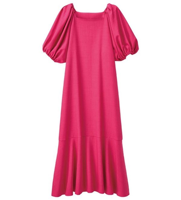 RANAN（ラナン）の「ひんやり！スクエアネックボリューム袖ワンピース（その他ワンピース）」｜詳細画像