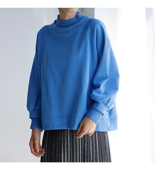 RANAN（ラナン）の「裏起毛！毛玉になりにくい！ニット切替プルオーバー（カットソー）」｜詳細画像