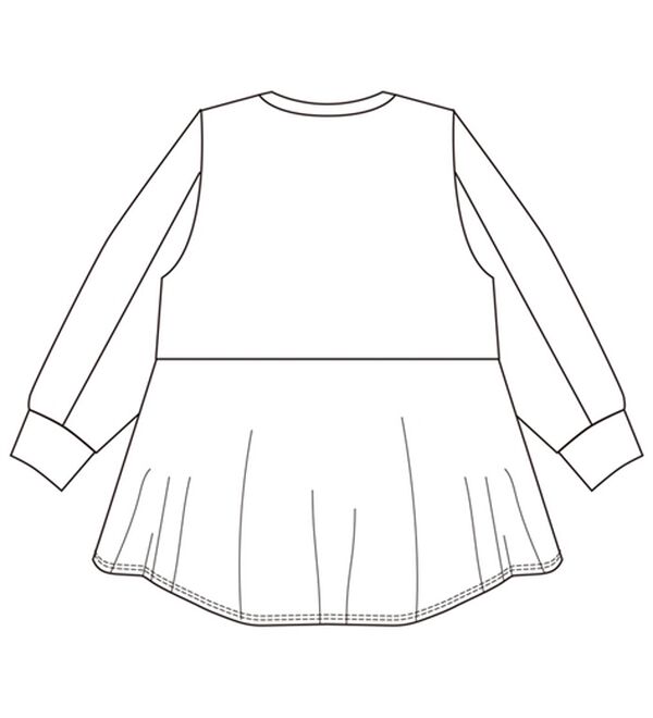 BELLUNA（ベルーナ）の「裏起毛ふくれジャカードペプラムチュニック（チュニック）」｜詳細画像