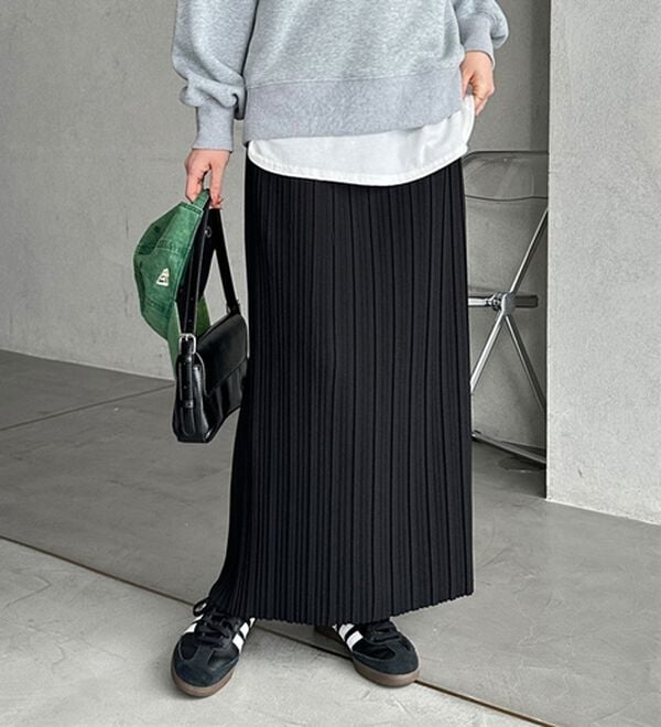 GeeRA（ジーラ）の「セルフカットプリーツナロースカート（ロングスカート）」｜詳細画像