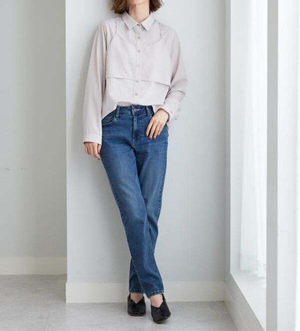 BELLUNA（ベルーナ）の「やわらかストレッチデニム素材スリムパンツ（フルレングスパンツ）」｜詳細画像