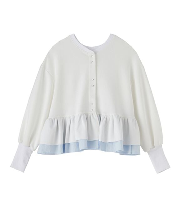 RANAN（ラナン）の「フリルぺプラムショートカーデ（その他カーディガン）」｜詳細画像