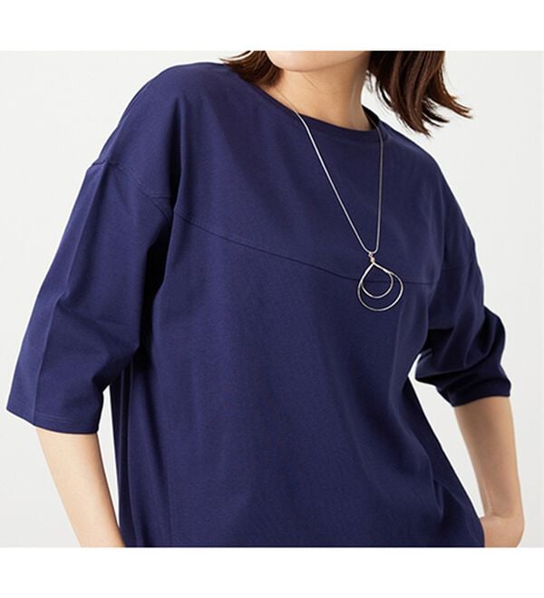 BELLUNA（ベルーナ）の「ヒンヤリ冷感！切替デザインプルオーバー（カットソー）」｜詳細画像