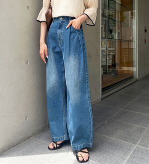 GeeRA（ジーラ）の「２タックワイドデニムパンツ（フルレングスパンツ）」｜詳細画像