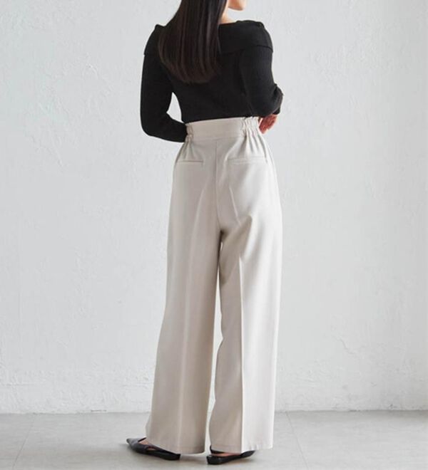 RANAN（ラナン）の「ハイウエストジップワイドパンツ（ワイドパンツ・ガウチョ）」｜詳細画像