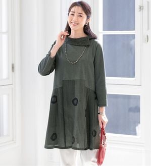 ルフラン（ルフラン）の「リブ切替モノトーンチュニック（チュニック）」｜モノトーン系