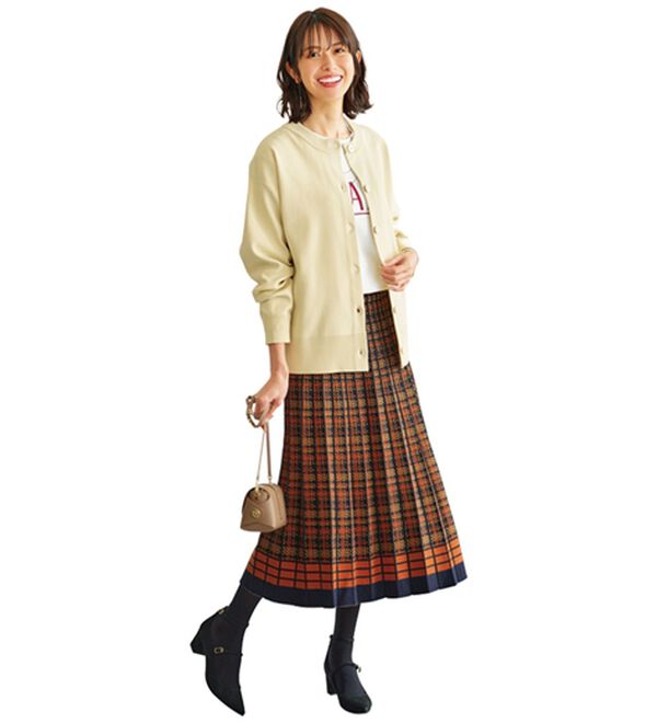 BELLUNA（ベルーナ）の「ジャカードニットプリーツスカート（ロングスカート）」｜詳細画像