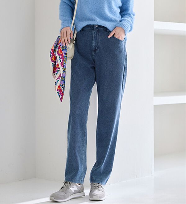 BELLUNA（ベルーナ）の「まるでデニム！ストレッチニットデニム（フルレングスパンツ）」｜詳細画像