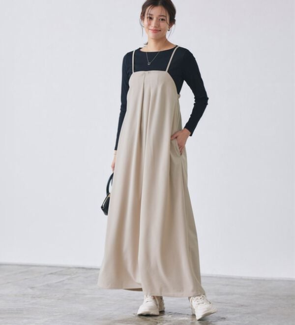 Pierrot（ピエロ）の「【ネックが選べる】テレコリブカットソー（カットソー）」｜詳細画像