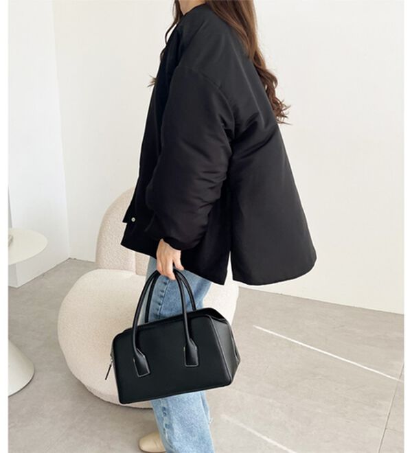 GeeRA（ジーラ）の「【U.S. POLO ASSN.】 ノーカラー中わたブルゾン（ハーフコート）」｜詳細画像