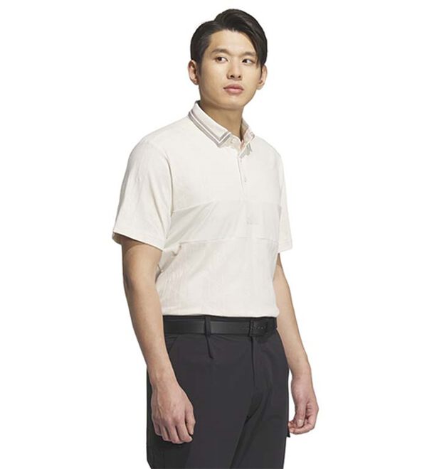 「＜ａｄｉｄａｓ＞ビヨンドザコースジャガードＢＯＳロゴ半袖シャツ（メンズポロシャツ）」｜詳細画像