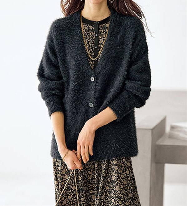 BELLUNA（ベルーナ）の「ビンテージ柄ピンタック使いワンピース（その他ワンピース）」｜詳細画像