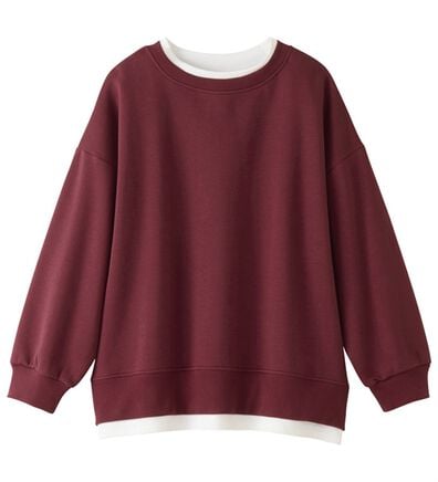 Viola e Viola（ヴィオラ エ ヴィオラ）の「あったか裏起毛レイヤード風デザインゆるトップス（カットソー）」