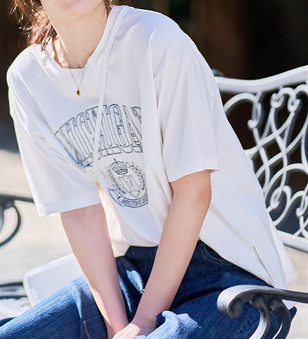 RANAN（ラナン）の「ヴィンテージライクロゴTシャツ（カットソー）」｜詳細画像