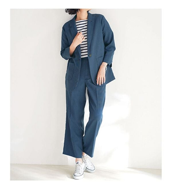 BELLUNA（ベルーナ）の「リネンライクワイドパンツ（ワイドパンツ・ガウチョ）」｜詳細画像