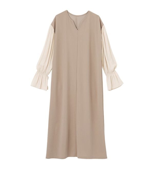 GeeRA（ジーラ）の「ブラウスレイヤード風ドッキングワンピース（カットソーワンピース）」｜詳細画像