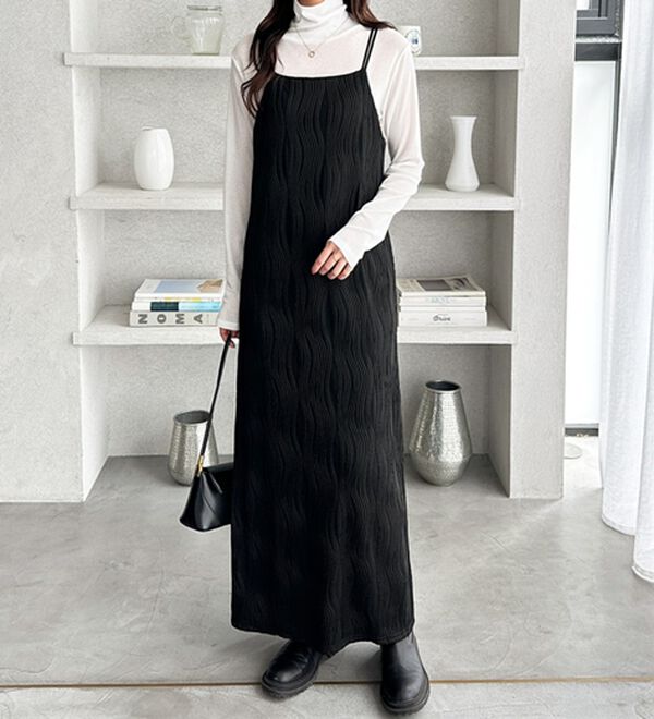 GeeRA（ジーラ）の「ウェーブジャガードキャミワンピース（その他ワンピース）」｜詳細画像