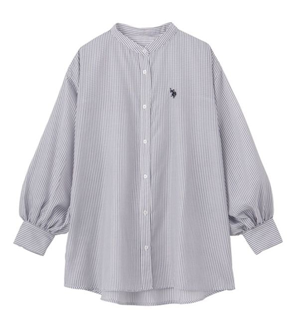 GeeRA（ジーラ）の「【Ｕ．Ｓ．　ＰＯＬＯ　ＡＳＳＮ．】バンドカラーシアーシャツ（シャツ）」｜詳細画像