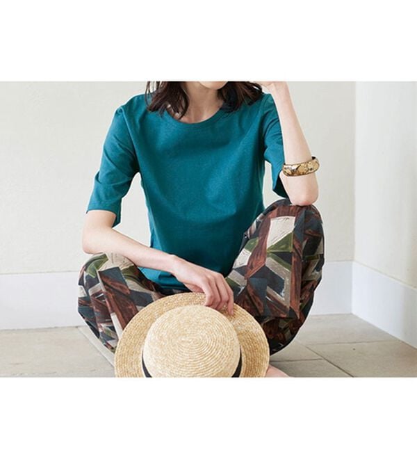 BELLUNA（ベルーナ）の「綿１００％抗菌防臭汗ジミ対策プルオーバー（カットソー）」｜詳細画像