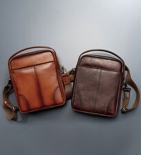 「日本製アンティーク調牛革ショルダーバッグ（メンズショルダーバッグ）」