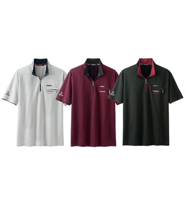 「【３色組】＜ダンロップ・リファインド＞ハーフジップアンサンブル・ハーフジップ・ハイネック（メンズシャツ）」｜ハーフジップ3色組