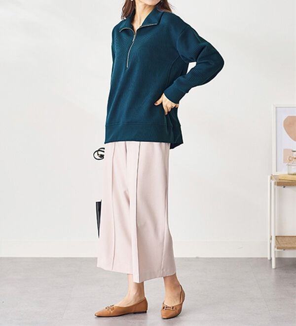 BELLUNA（ベルーナ）の「ボーダージャカードハーフジッププルオーバー（カットソー）」｜詳細画像