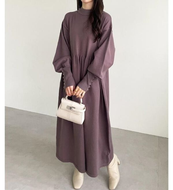 GeeRA（ジーラ）の「フィット＆フレアーニットワンピース（ニットワンピース）」｜詳細画像