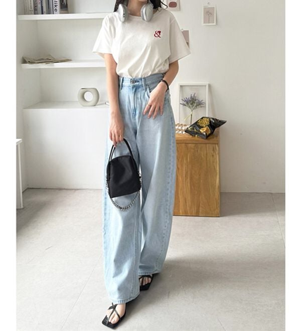 GeeRA（ジーラ）の「アンドハート刺しゅうＴシャツ（Tシャツ）」｜詳細画像