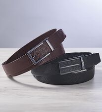 「【２本組】＜クロコダイル＞高級一枚仕立て千鳥無双ベルト（メンズベルト）」