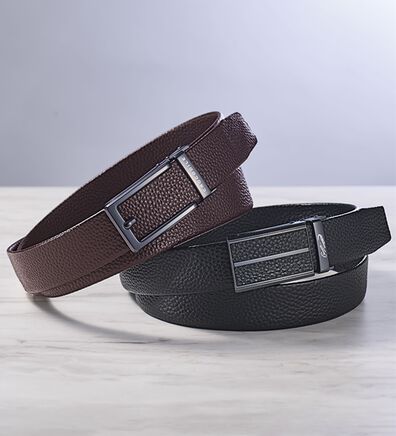 「【２本組】＜クロコダイル＞高級一枚仕立て千鳥無双ベルト（メンズベルト）」