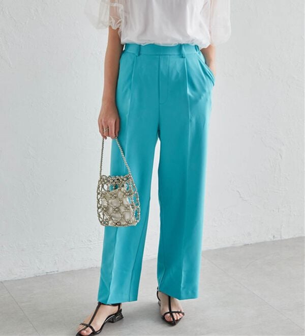 RANAN（ラナン）の「【選べる２丈】機能付！美脚シルエットセンタープレスワイドパンツ（フルレングスパンツ）」｜詳細画像