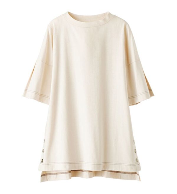 BELLUNA（ベルーナ）の「ひんやりキシリトール加工綿１００％プルオーバー（カットソー）」｜詳細画像